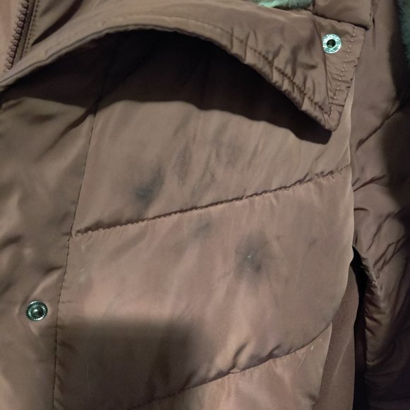 DEFECT Andrew Marc Women's Faux Fur Hooded Walker Jacket Rose Size M $180 6C025 - Picture 6 of 6